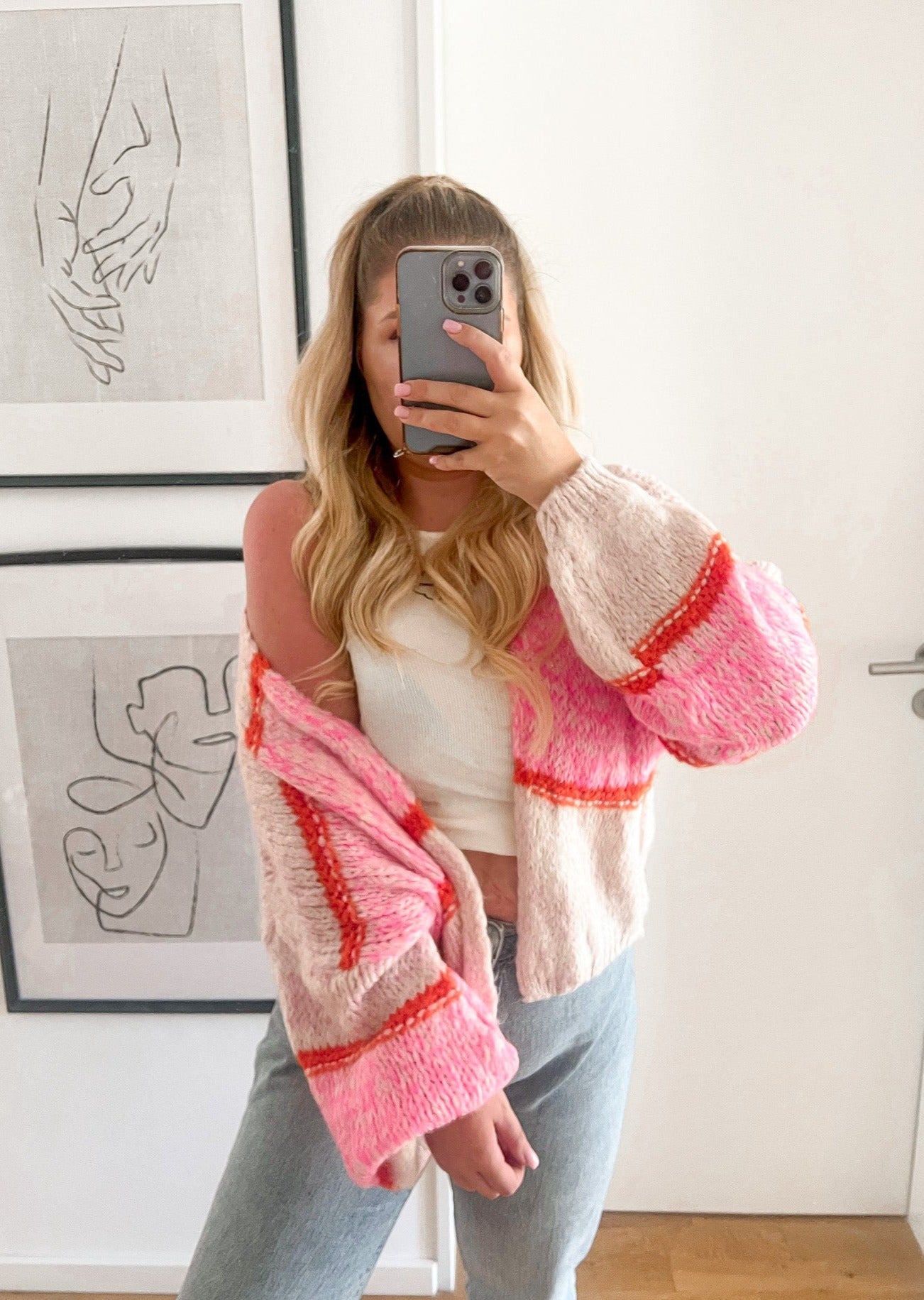 FLAUSCHI ROSA STRIPE CARDIGAN