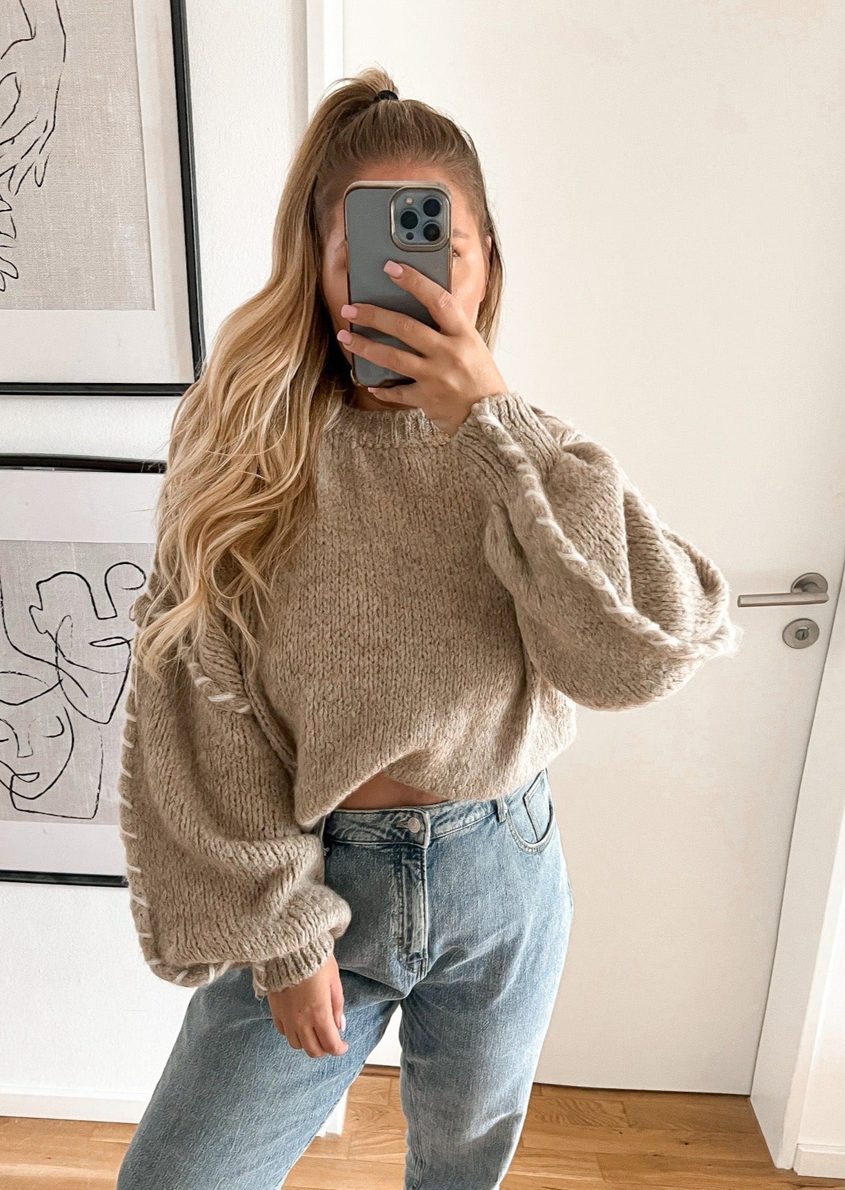 OVERSIZE SEAM STRICKPULLOVER- versch. Farben