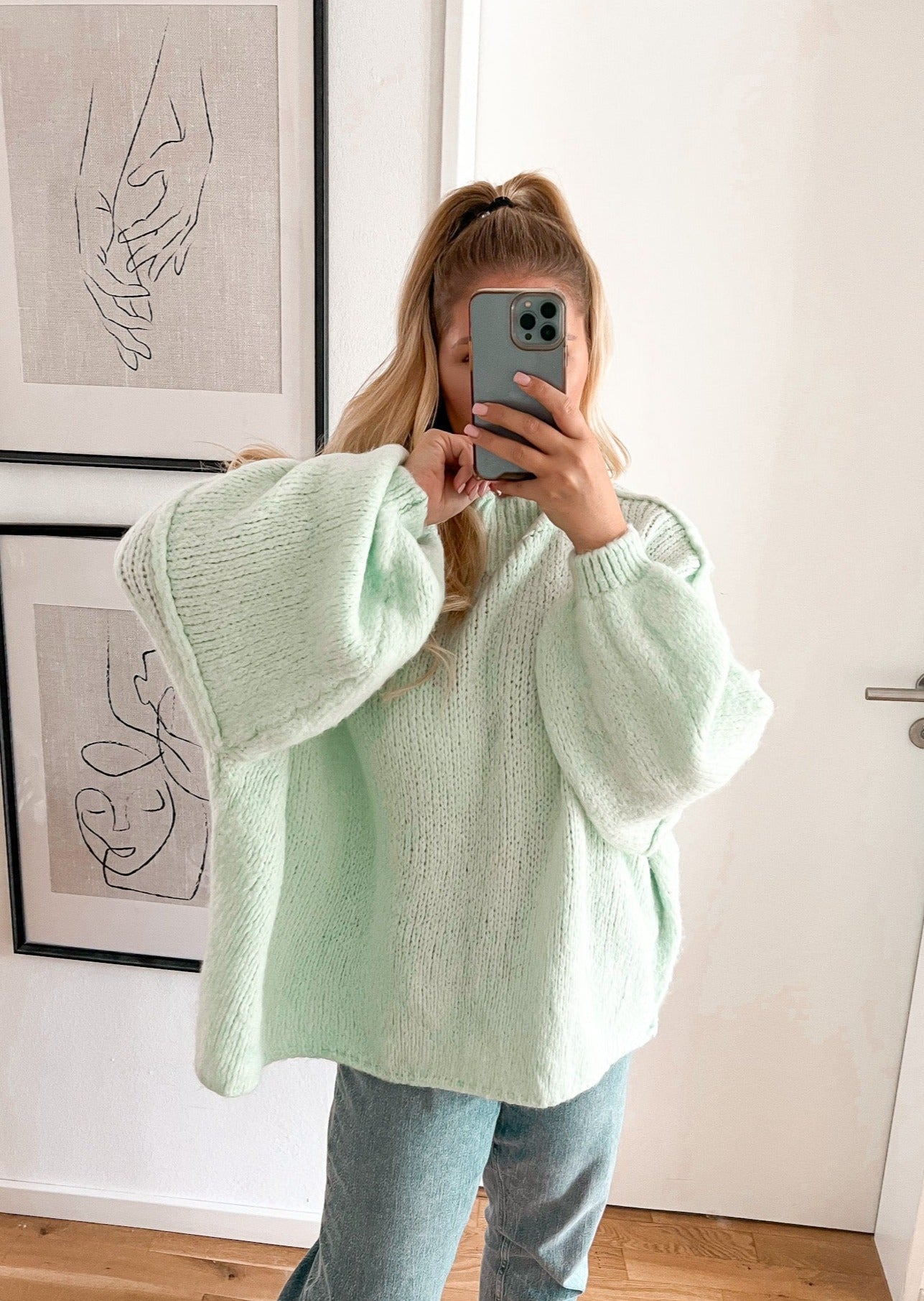 OVERSIZE STRICKPULLOVER MAIRA- mint