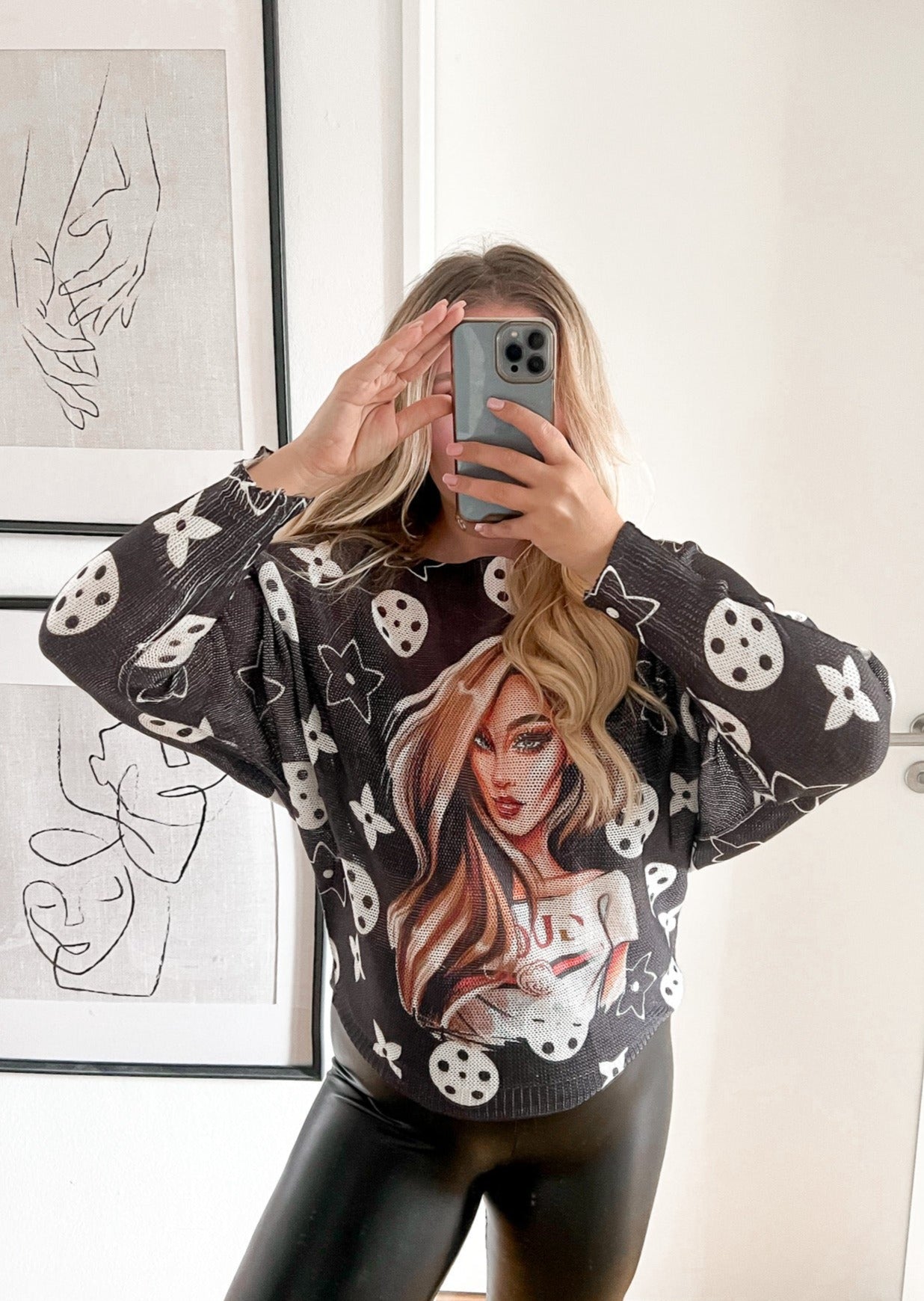 G GIRL PULLOVER- schwarz