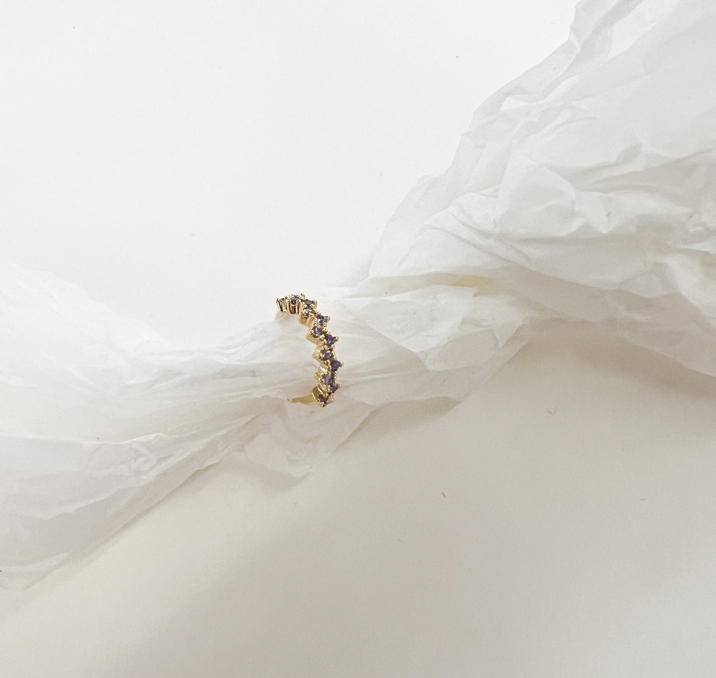 EARCUFF LILA STRASS