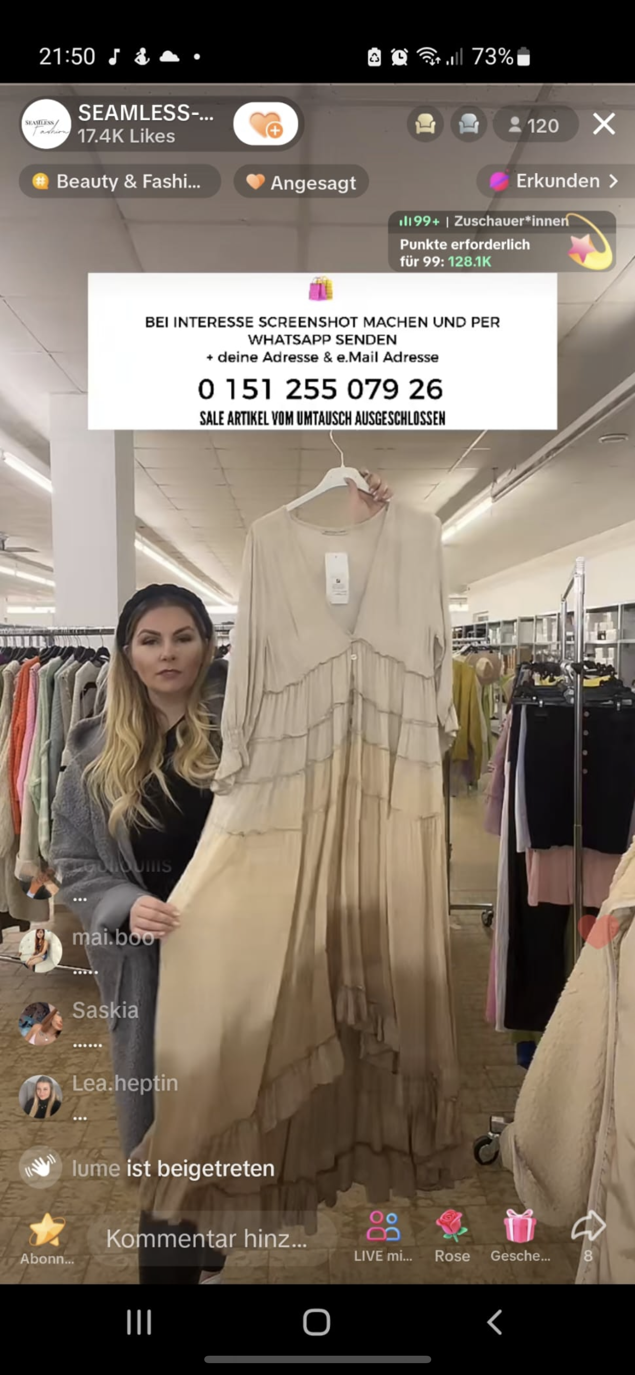 Beiges Maxikleid Boho