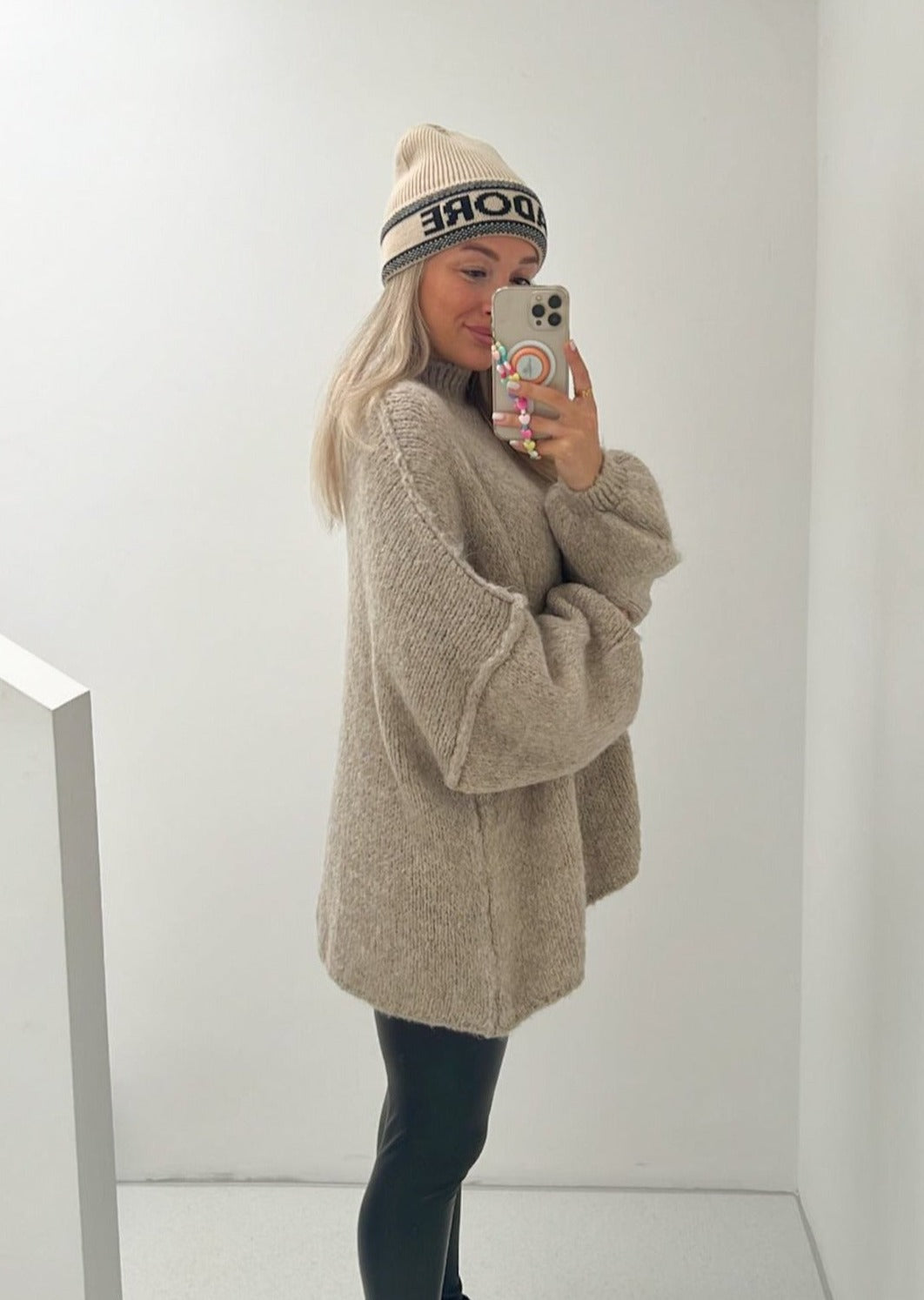 OVERSIZE STRICKPULLOVER MAIRA- taupe