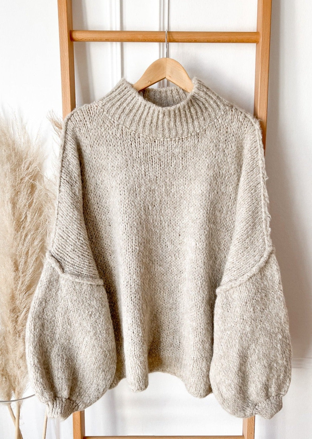 OVERSIZE STRICKPULLOVER MAIRA- taupe