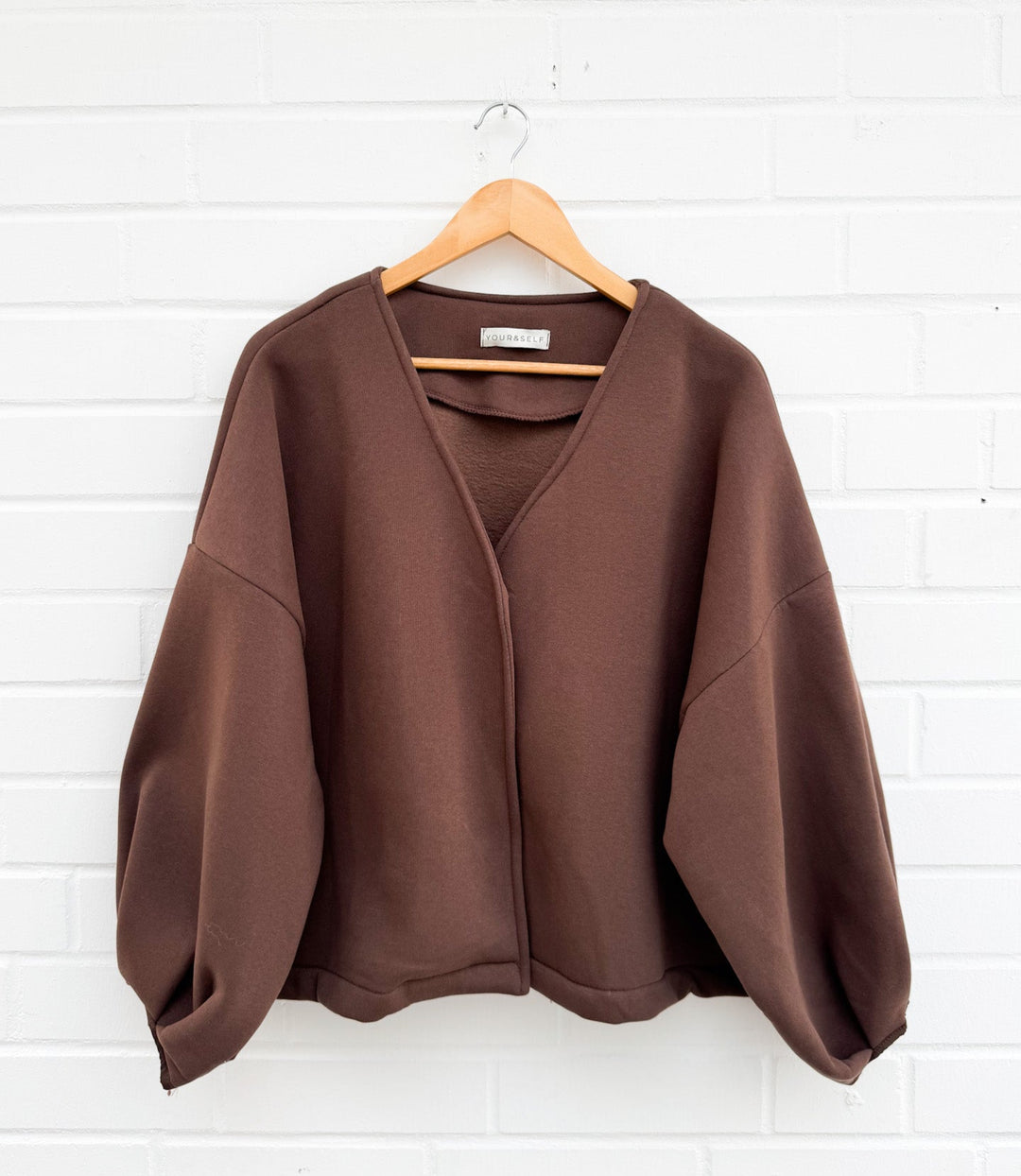 BALLON SWEATJACKE - braun