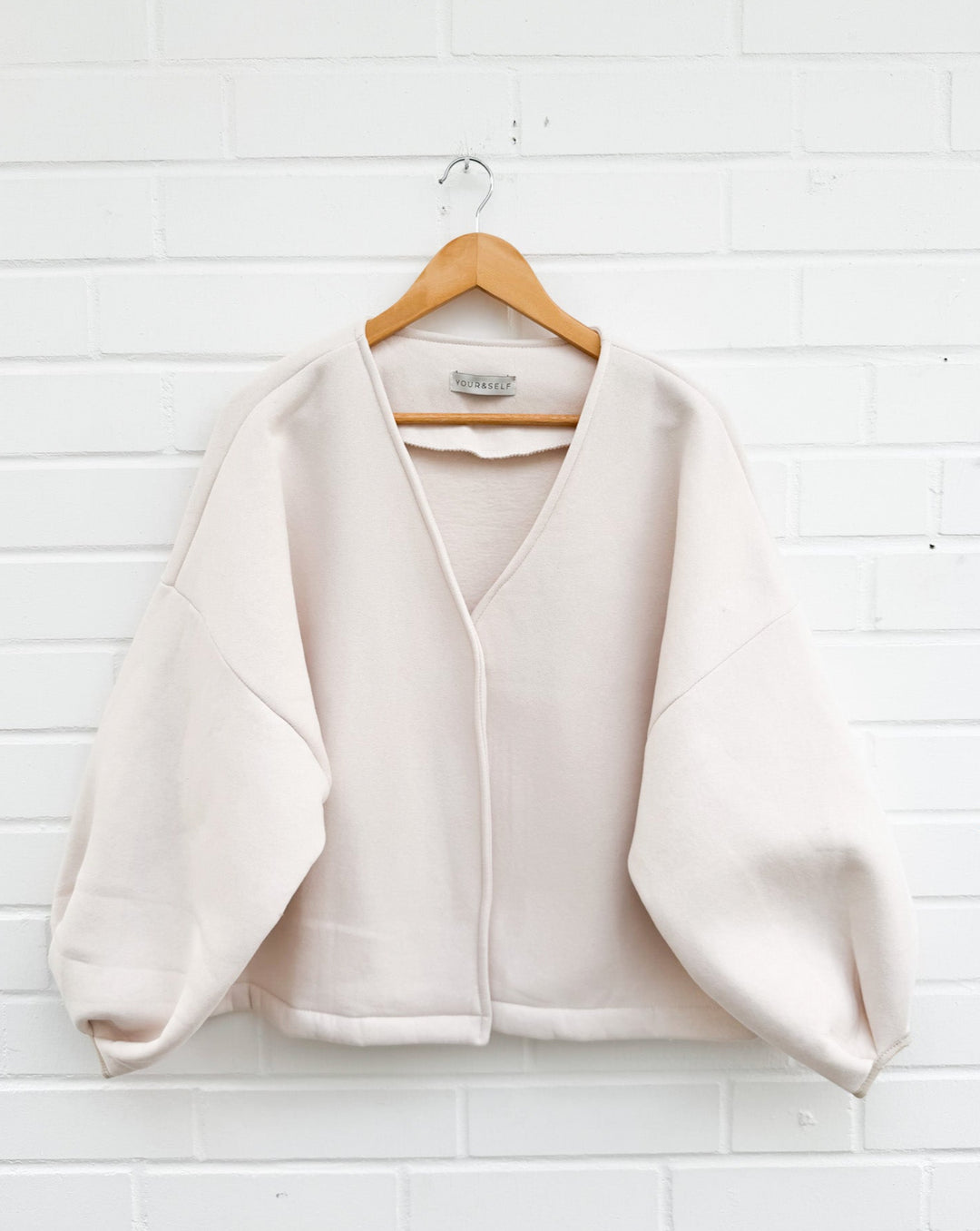 BALLON SWEATJACKE - Creme/beige
