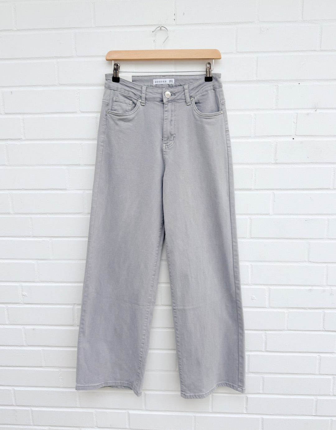 CURVY LIGHT GREY STRAIGHT FIT JEANS - hellgrau