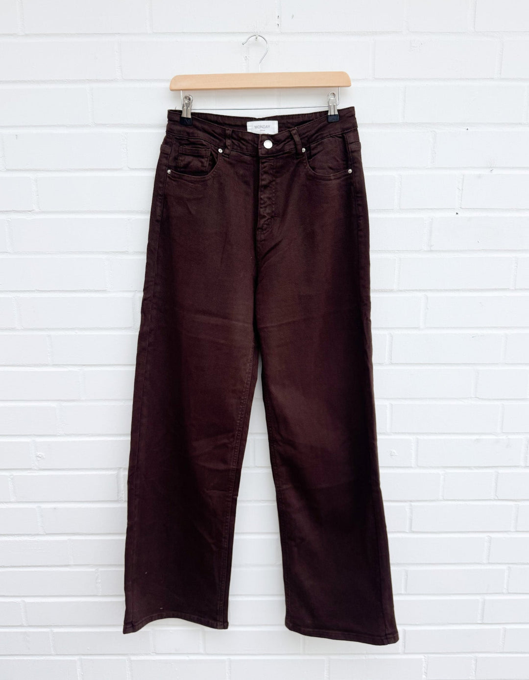 BROWN STRAIGHT FIT JEANS - dunkelbraun
