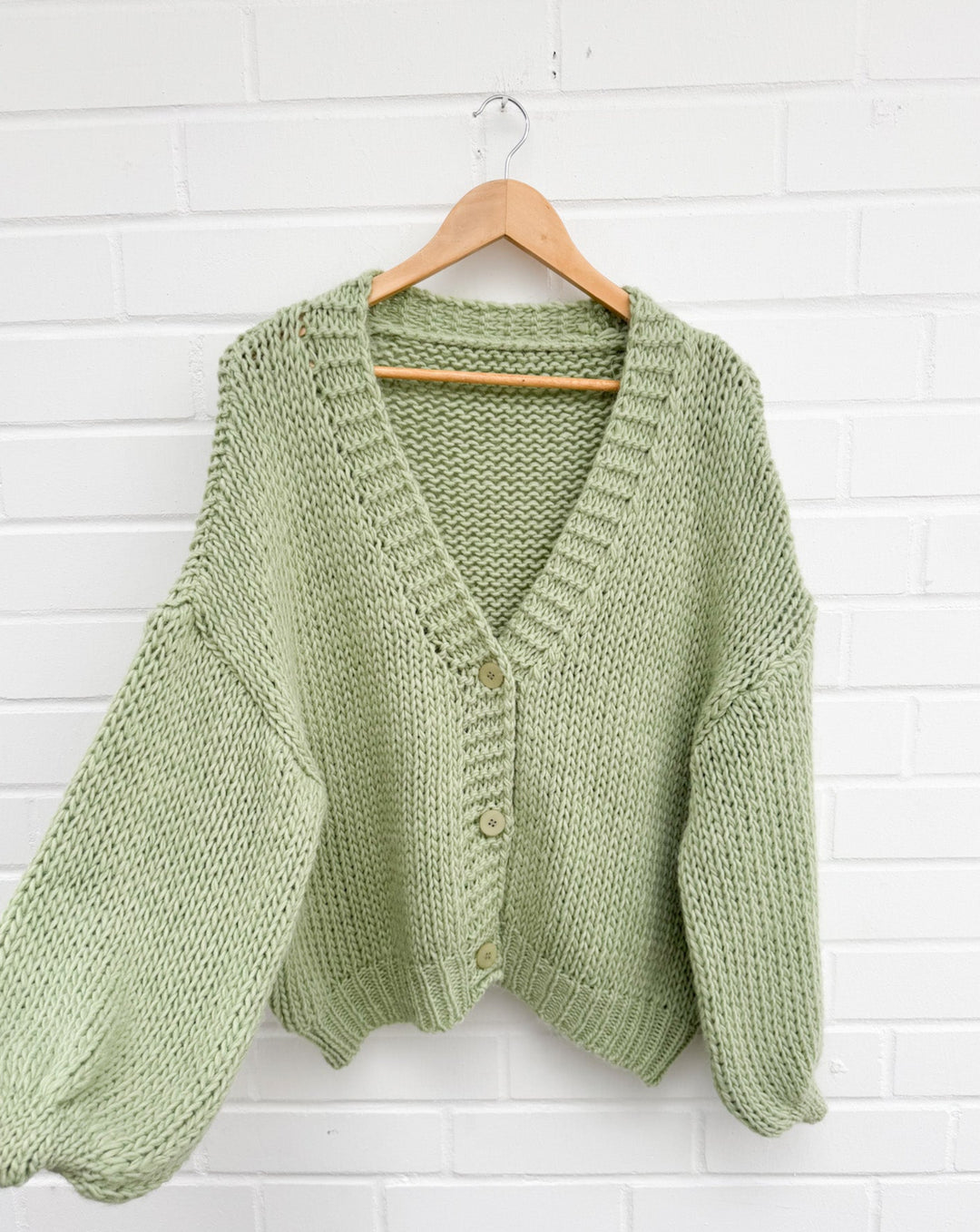 OVERSIZE STRICKJACKE NINA - grün