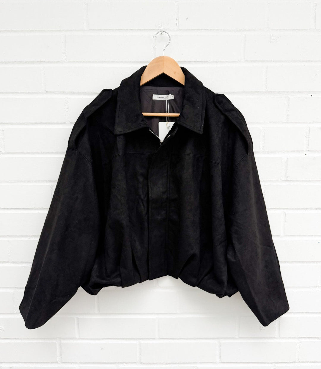 WILDLEDEROPTIK BALLON JACKE - schwarz