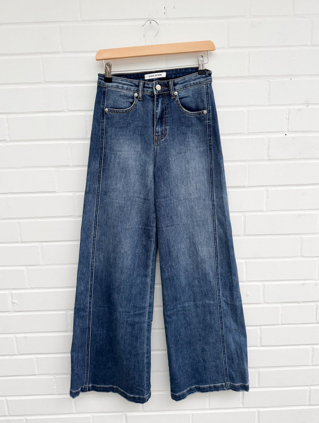 BLUE WIDE LEG JEANS KATE