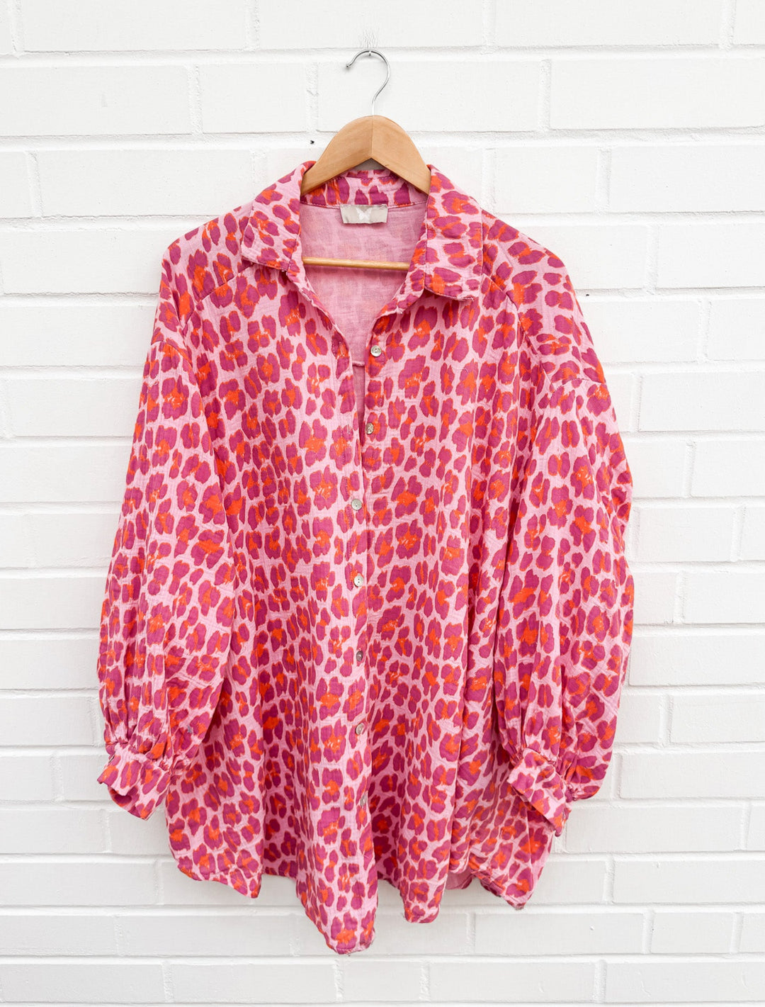 LANGE LEO MUSSELIN BLUSE - pink