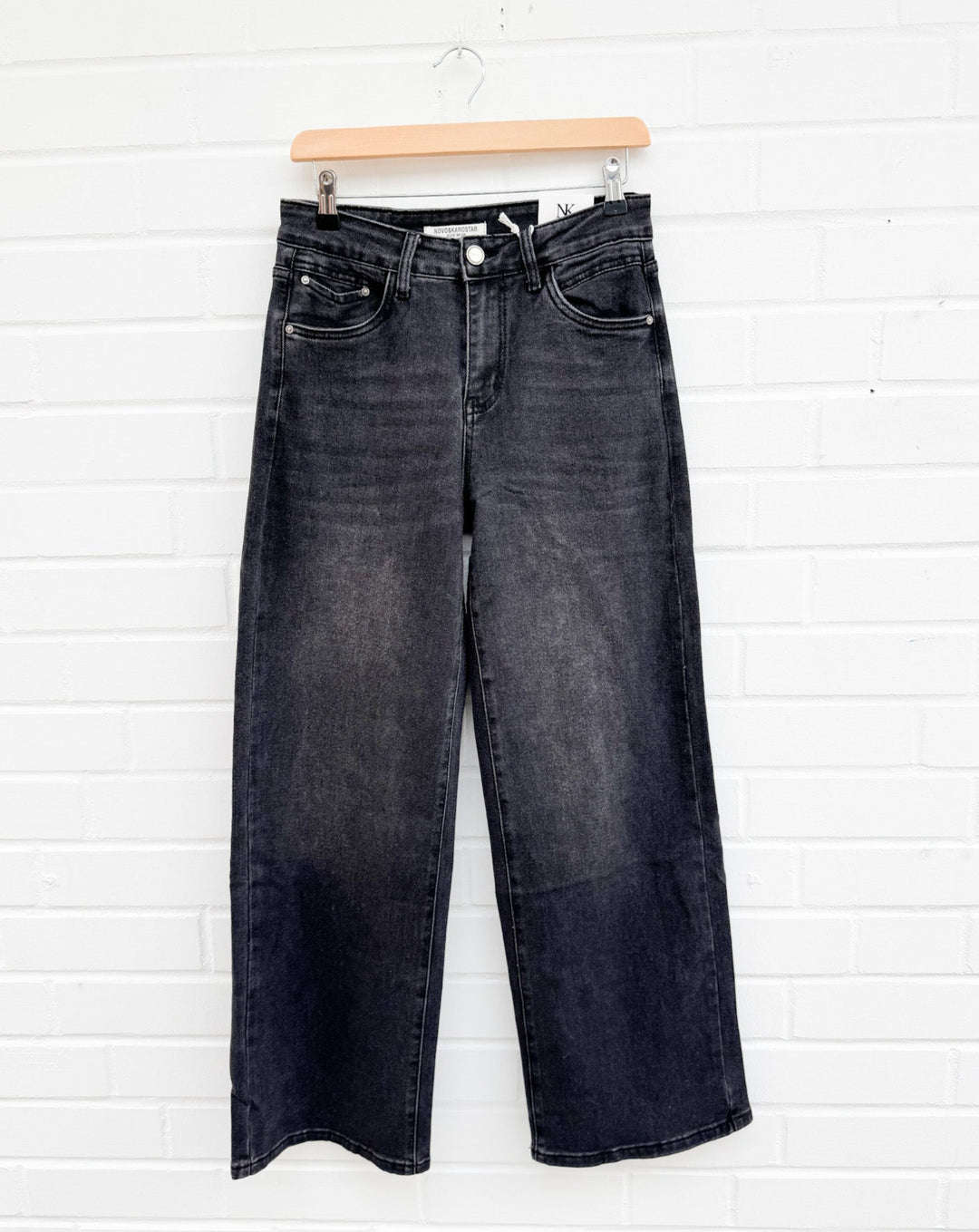 WIDE LEG JEANS ELENORA - schwarz -BIS GR. 48