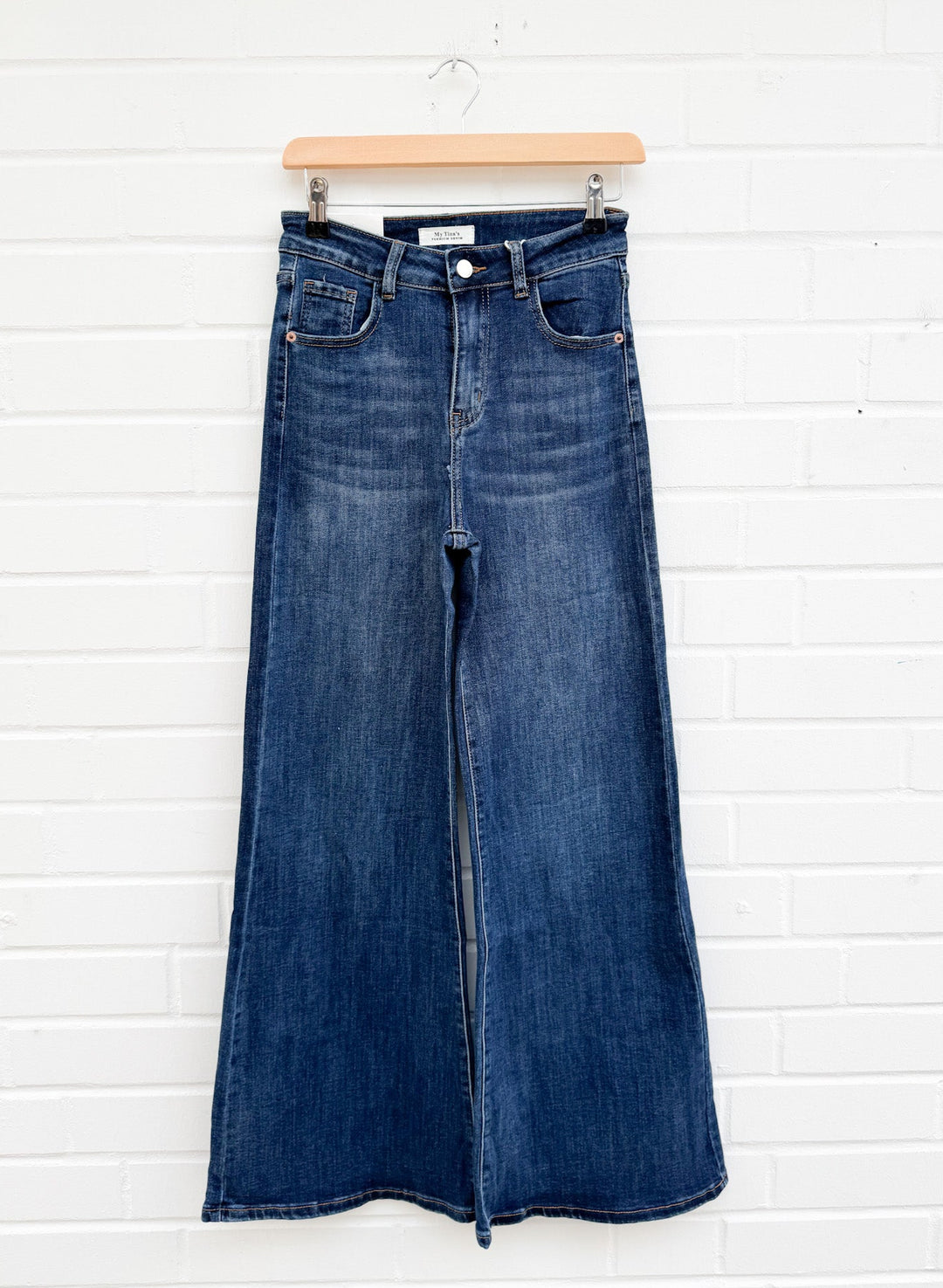 WIDE LEG JEANS KIM - darkblue