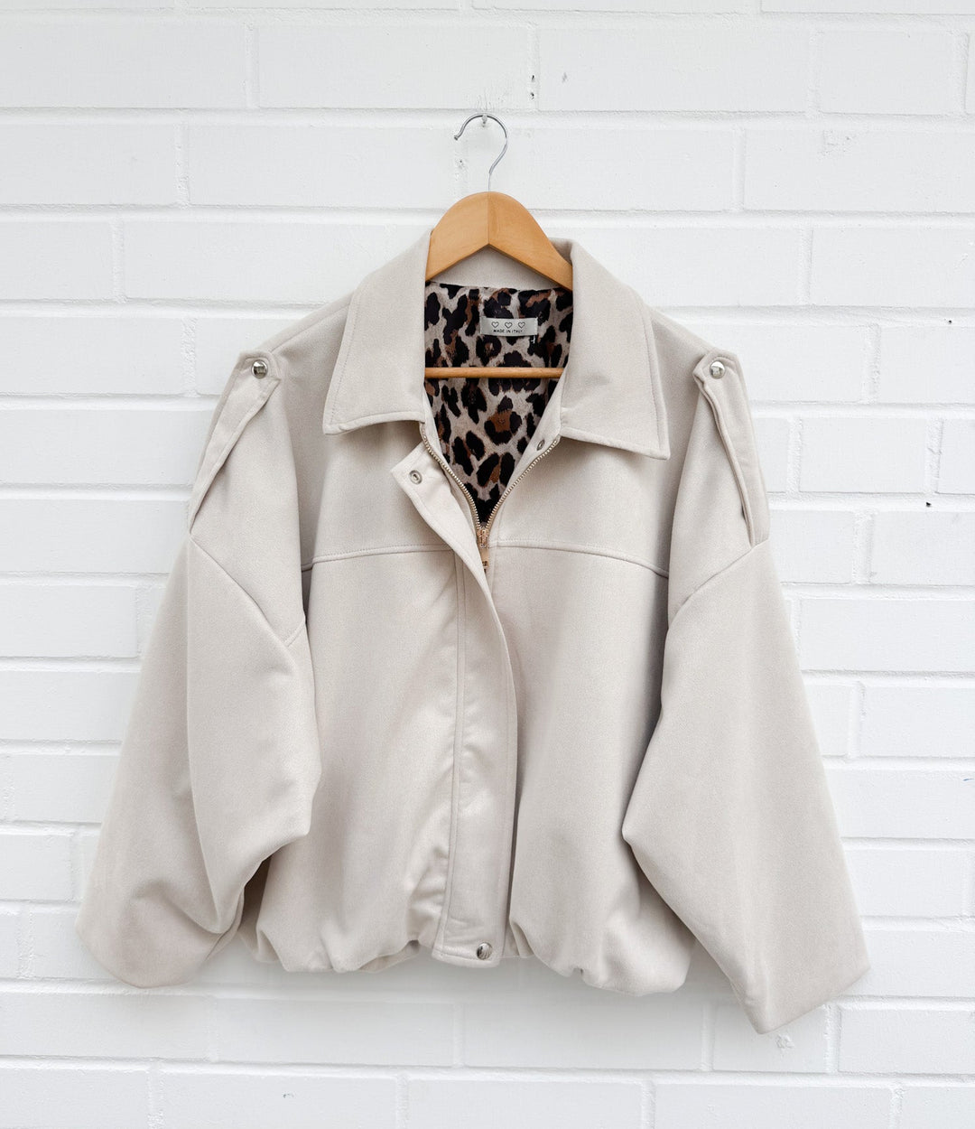 WILDLEDEROPTIK BALLON JACKE JOY - beige