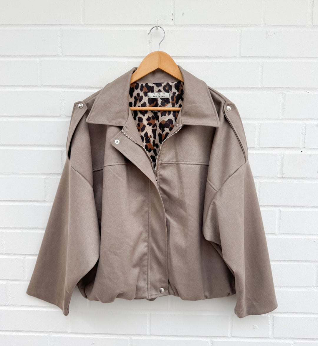 WILDLEDEROPTIK BALLON JACKE JOY - schlamm
