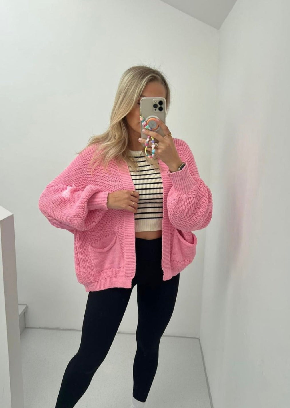 OVERSIZE STRICKCARDIGAN- pink