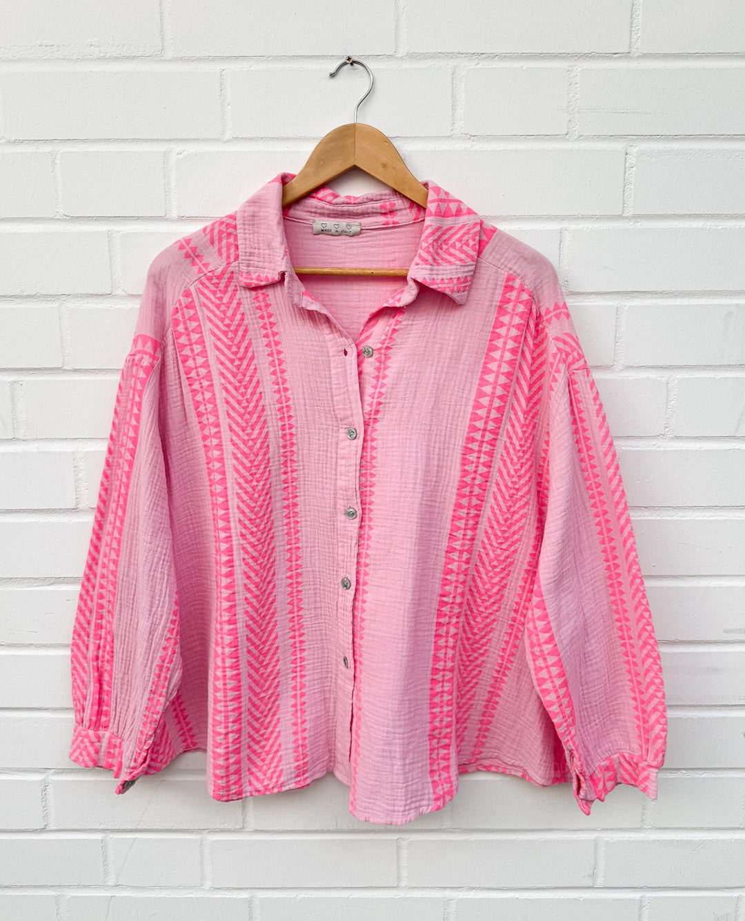 MUSSELIN BLUSE LOVLY - rosa