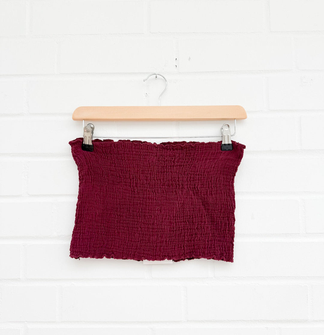 BANDEAU CREPE TOP - bordeaux