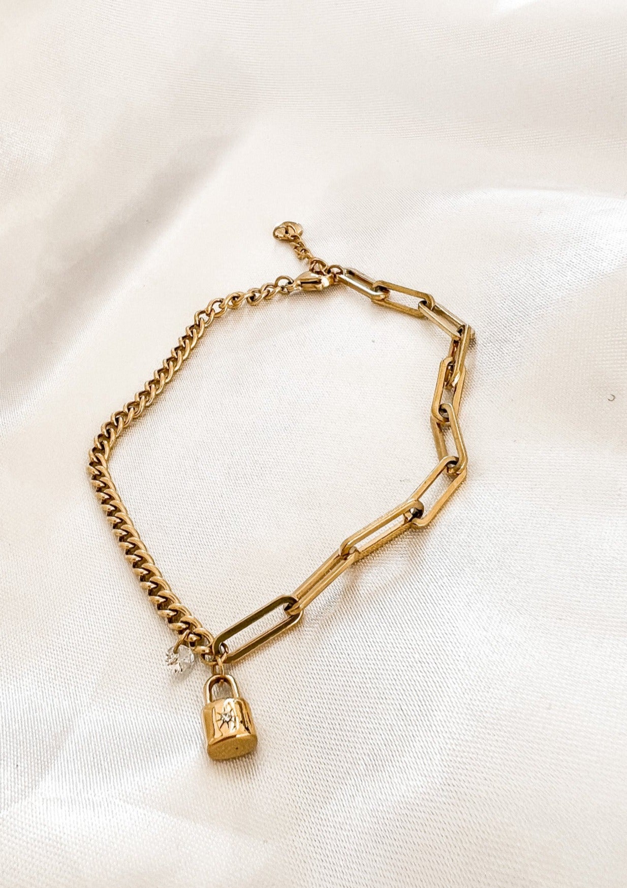 LOCK FUSSKETTE- 14k vergoldet
