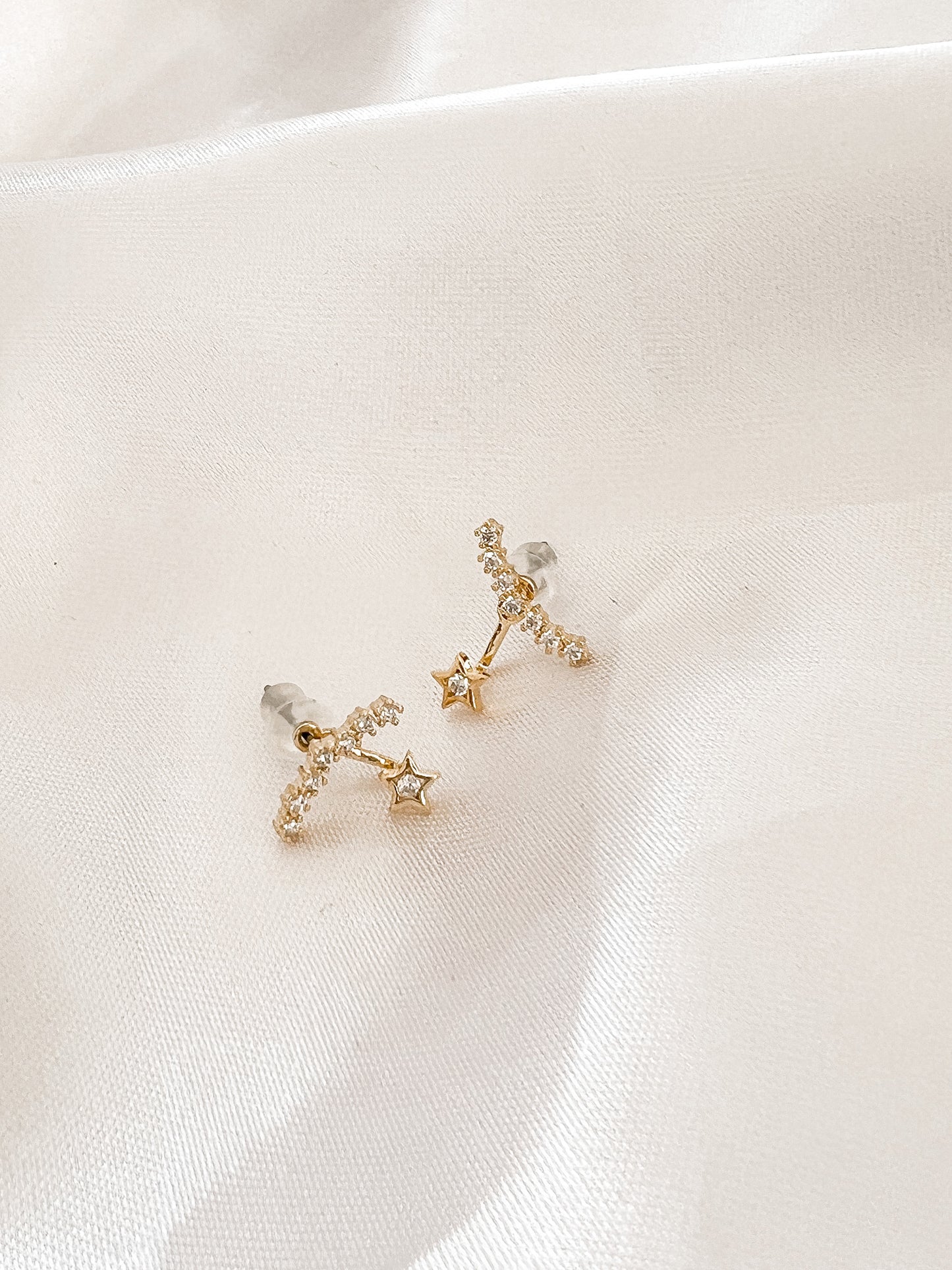 STAR RIVER OHRRINGE- 14k vergoldet