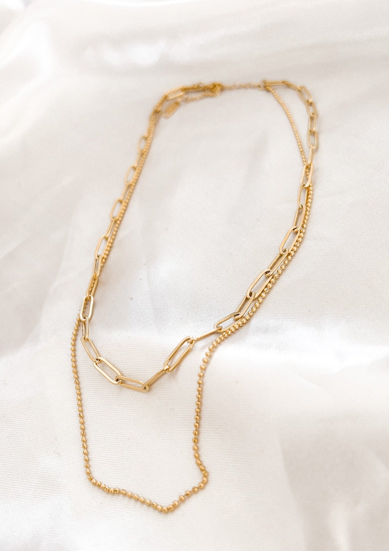 SULANA TWO KETTE- 14k vergoldet