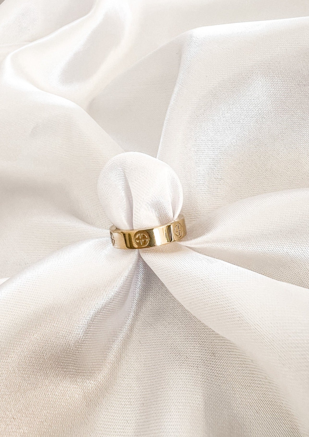 STATEMENT RING- 14k vergoldet