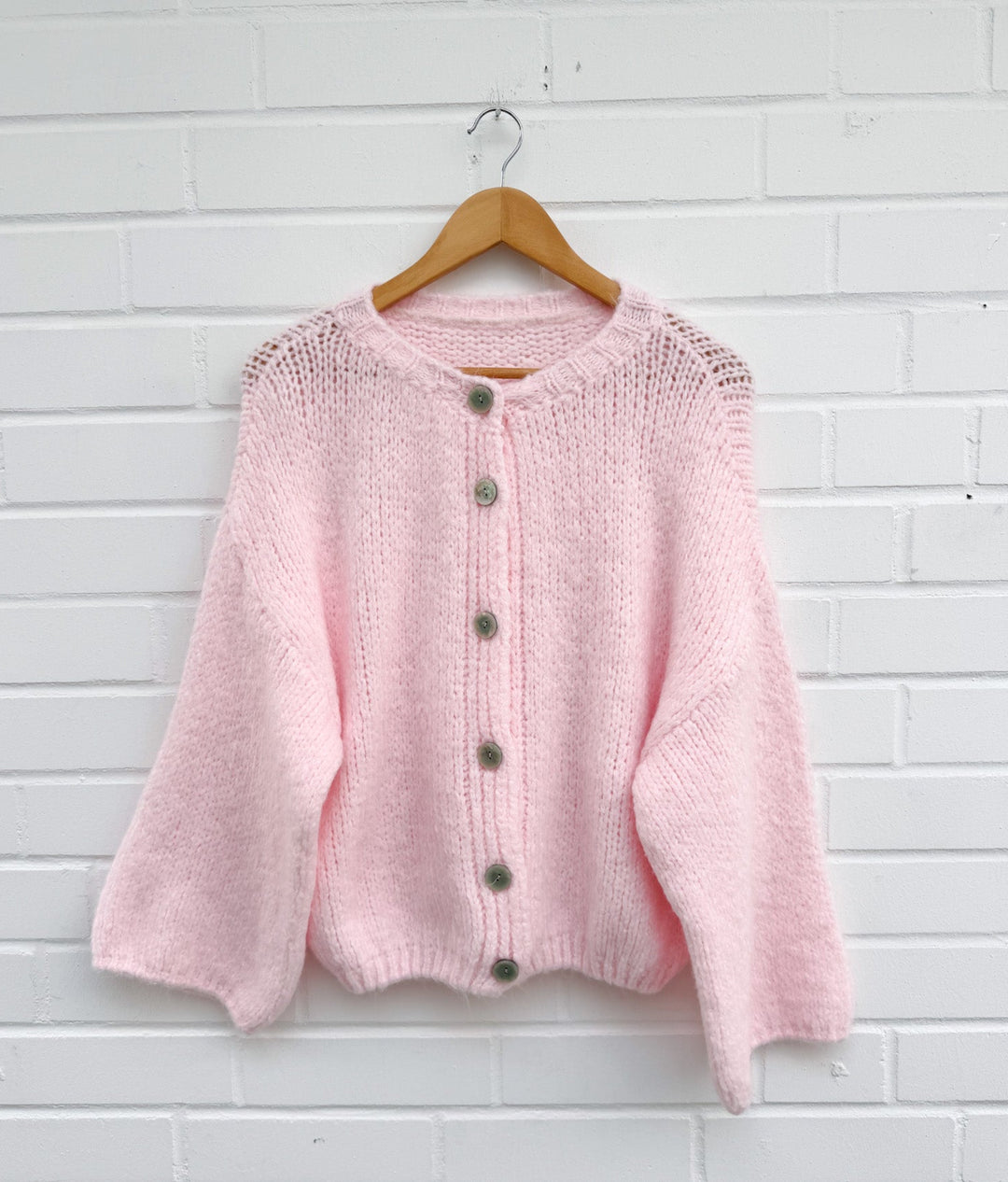 STRICKJACKE SOHO mit ausgestellten Arm - HELLES ROSA