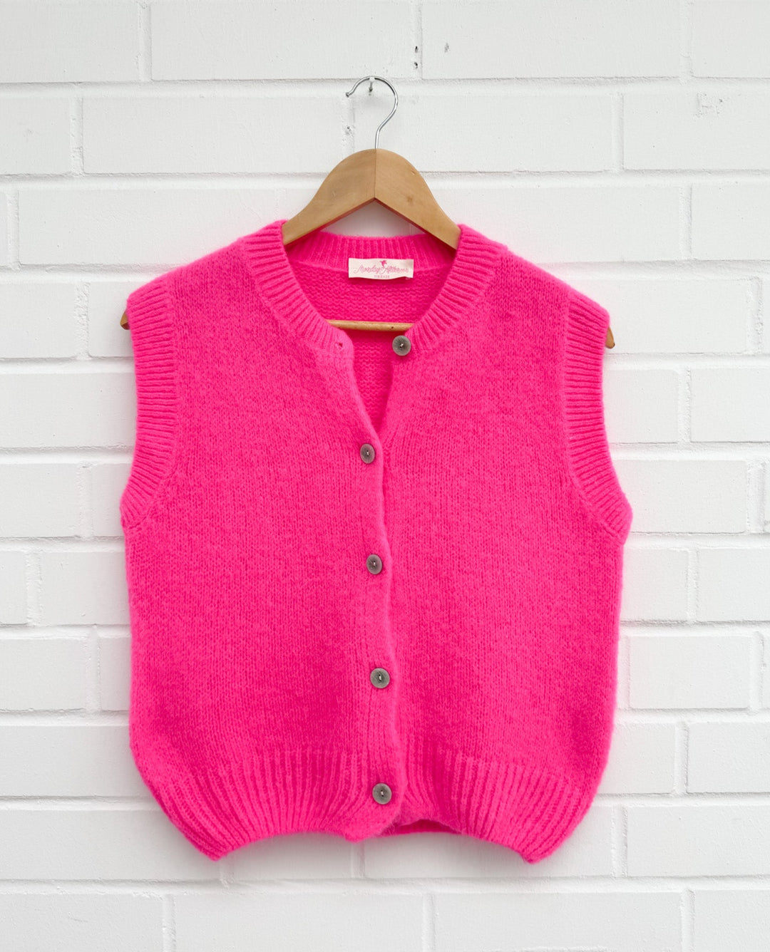 BASIC STRICKWESTE - neonpink