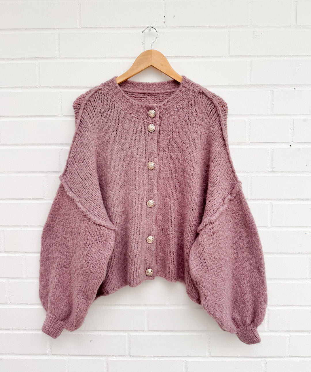 KURZE STRICKJACKE MAIRA - altrosa