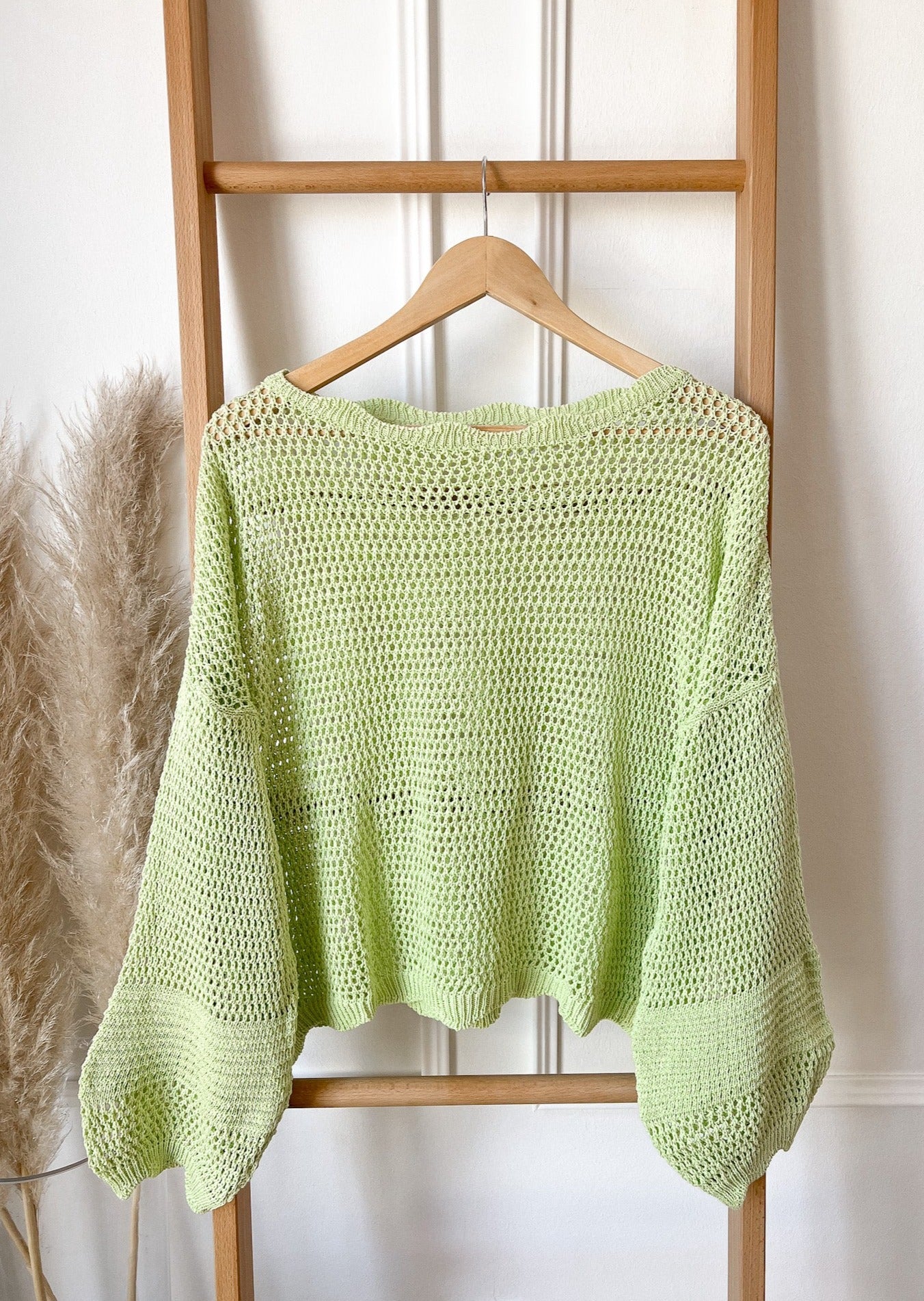 CROCHET PULLOVER- NUR NOCH SCHWARZ & BEIGE