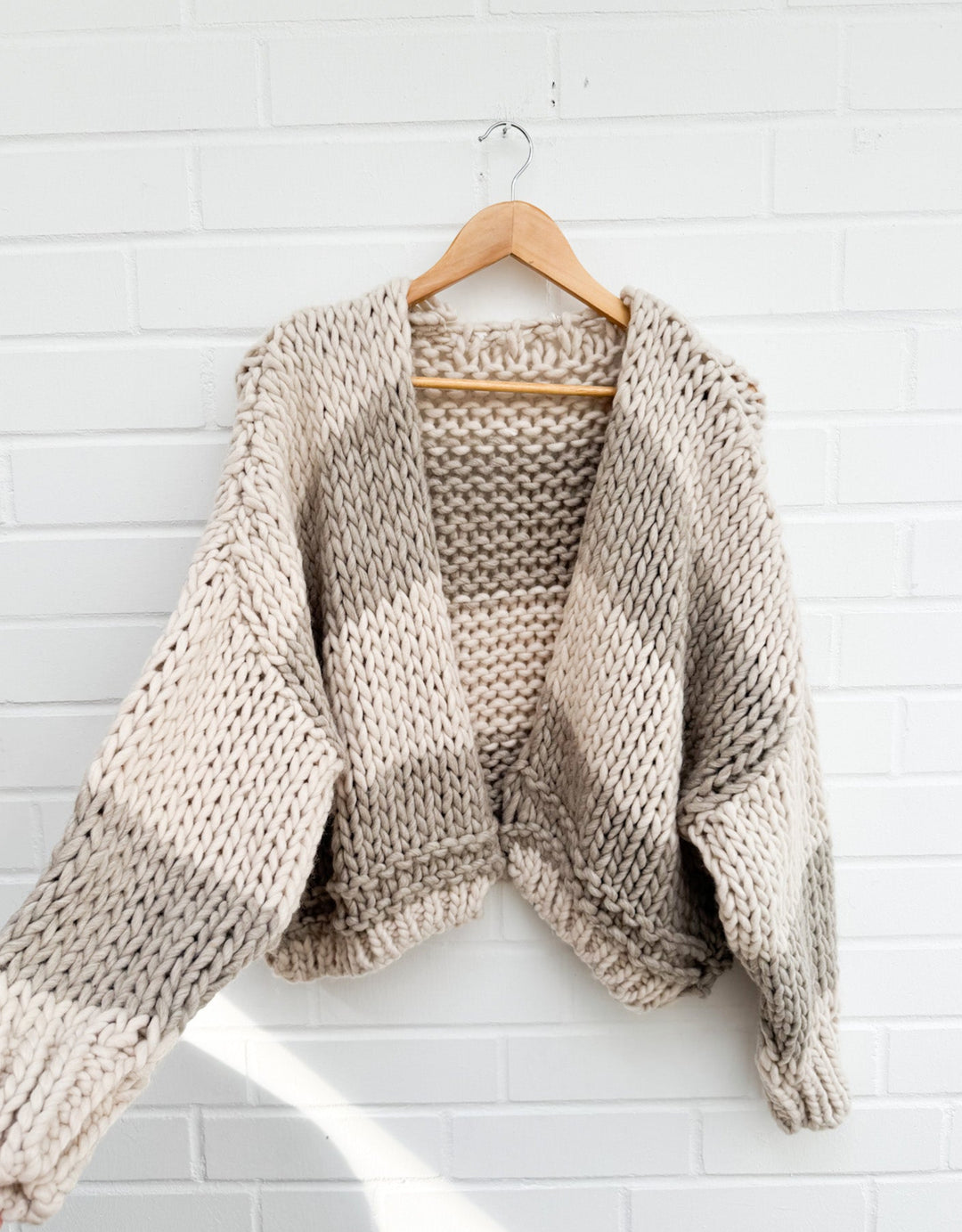 HANDMADE CARDIGAN BLOSSOM - beige taupe