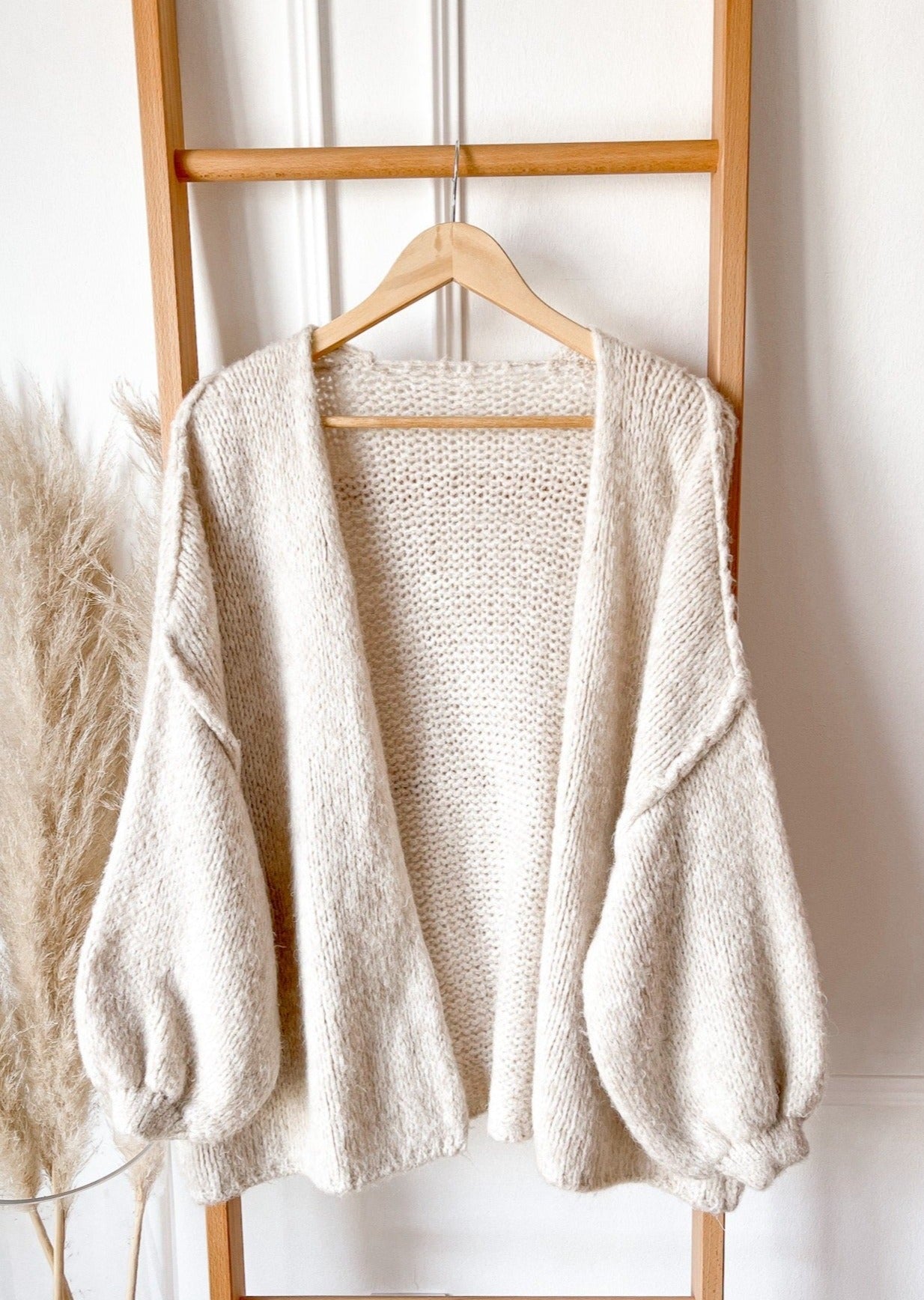 OVERSIZE STRICKJACKE MAIRA- beige