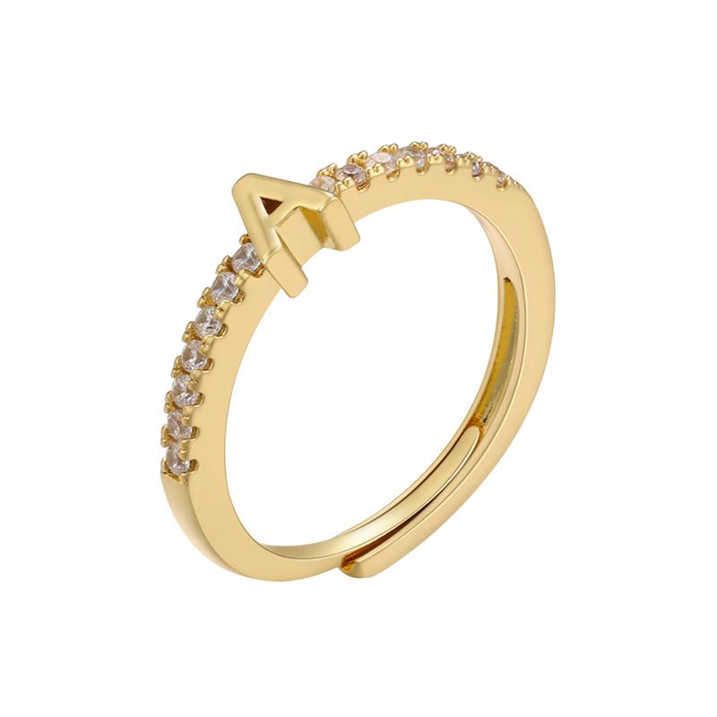 SINGLE BUCHSTABEN RING- versch. Farben