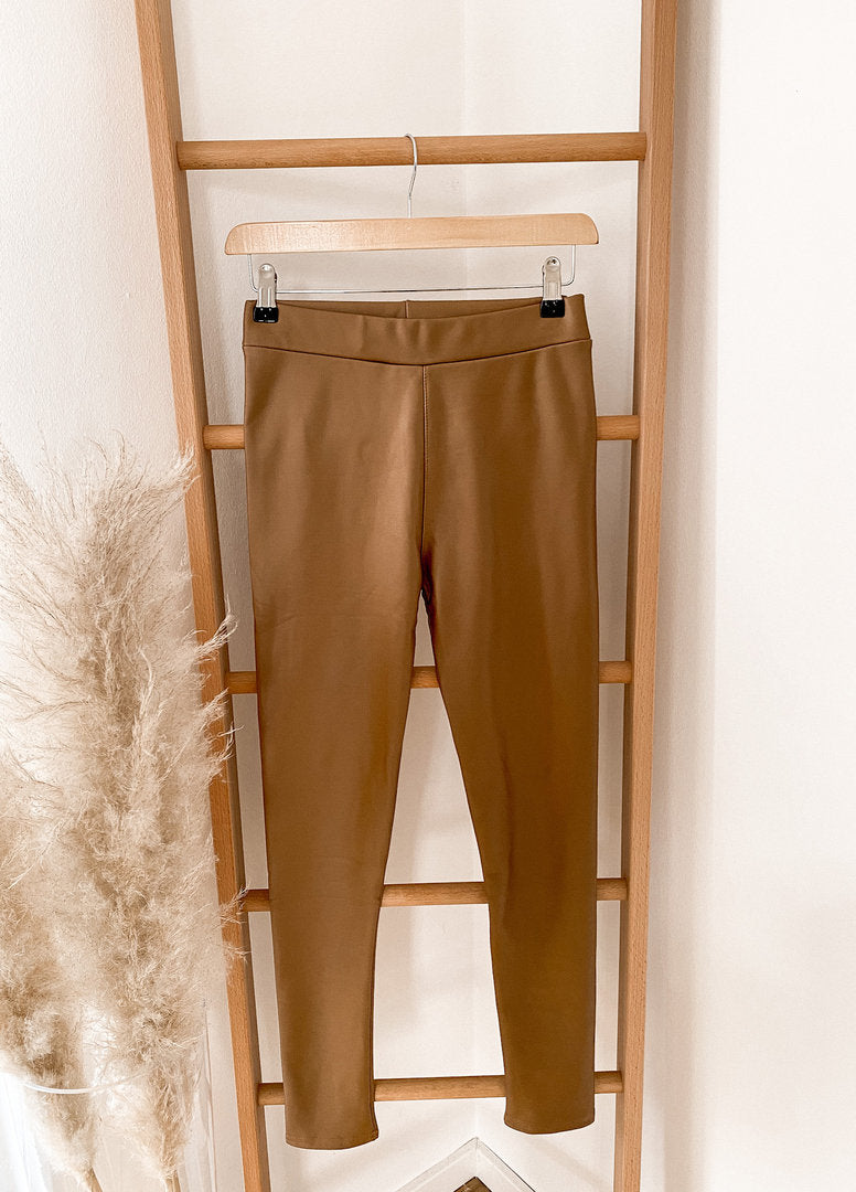 LEDEROPTIK LEGGINGS- versch. Farben
