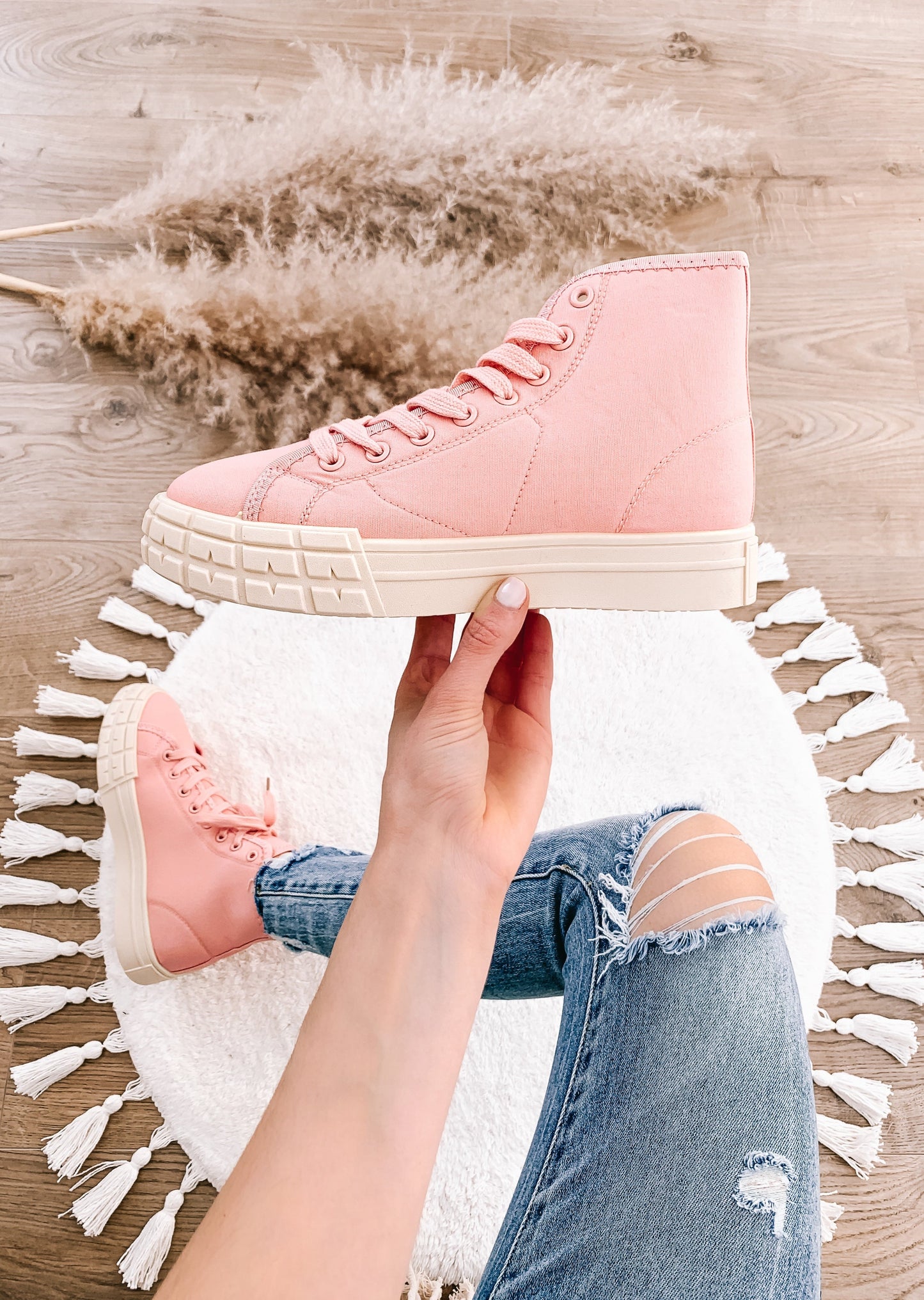 HIGH SNEAKER BREDO- rosa