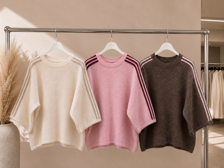 PULLOVER LEVEL STRIPE mit 3/4 Arm - versch. Farben