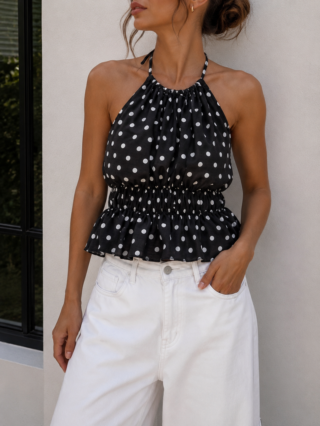 PUNKTE NECKHOLDER TOP - versch. Farben
