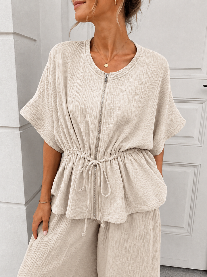 KURZARM MUSSELIN JACKE - versch. Farben