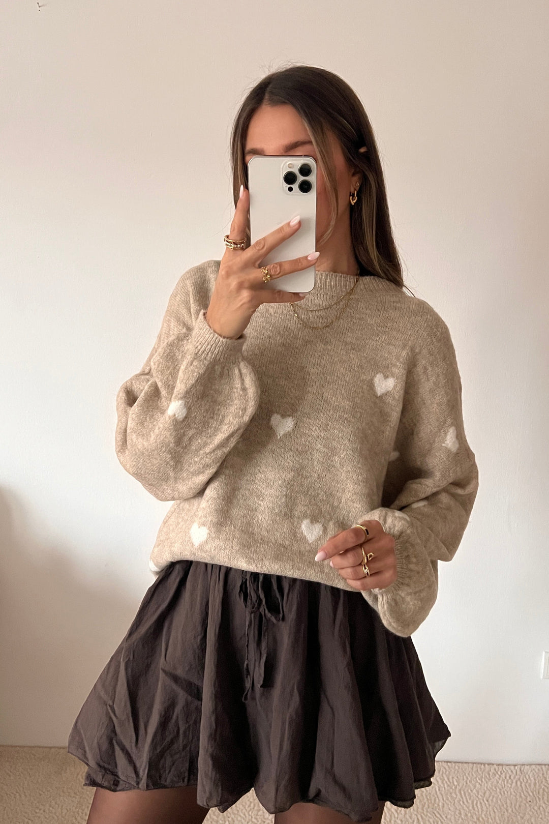 HERZ STRICKPULLOVER - Versch. Farben