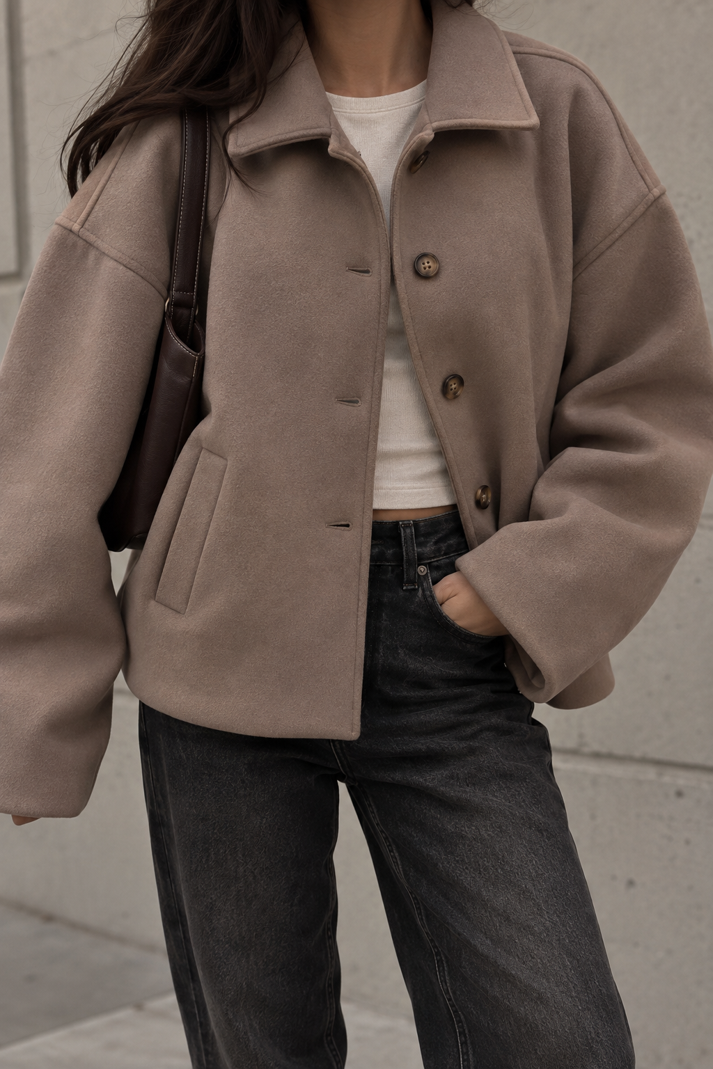 OVERSIZE JACKE SUDET - versch. Farben
