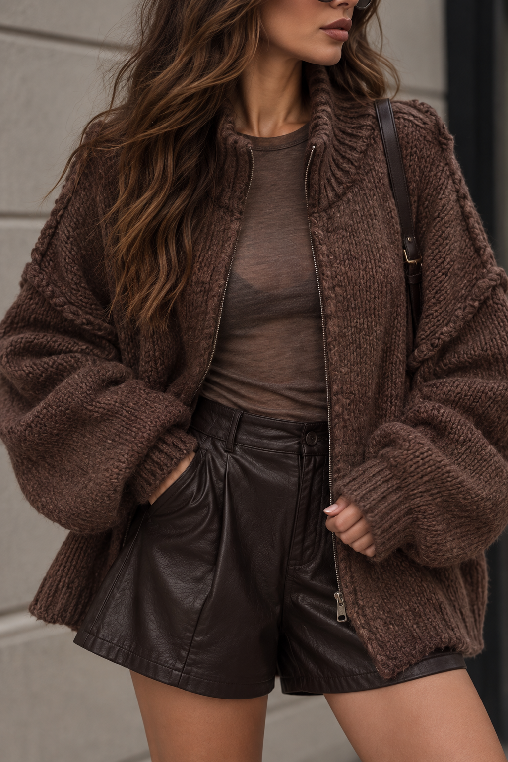 STRICKJACKE MAIRA mit Reißverschluss - versch. Farben