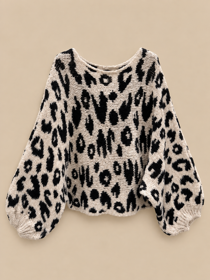 OVERSIZE LEO STRICKPULLOVER - versch. Farben