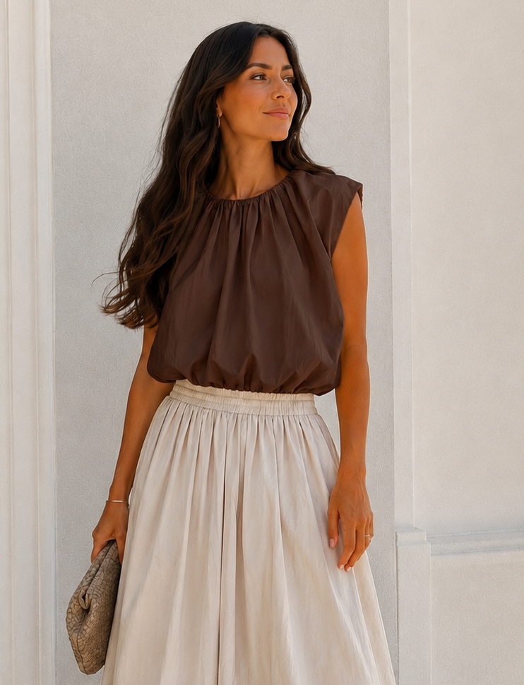 COTTON BLUSE MELL - versch. Farben
