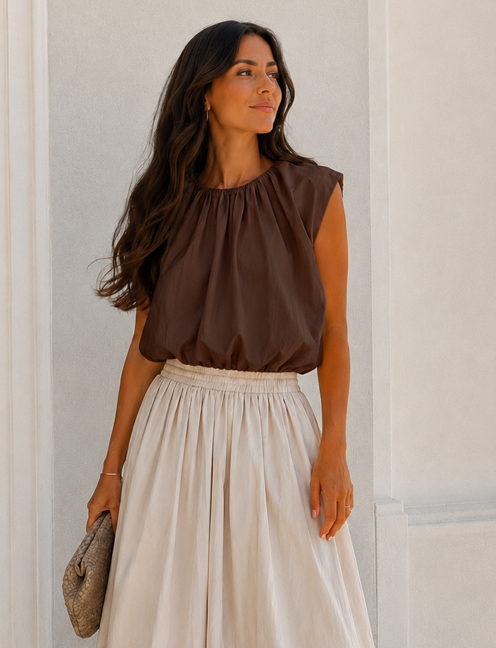 COTTON BLUSE MELL - versch. Farben
