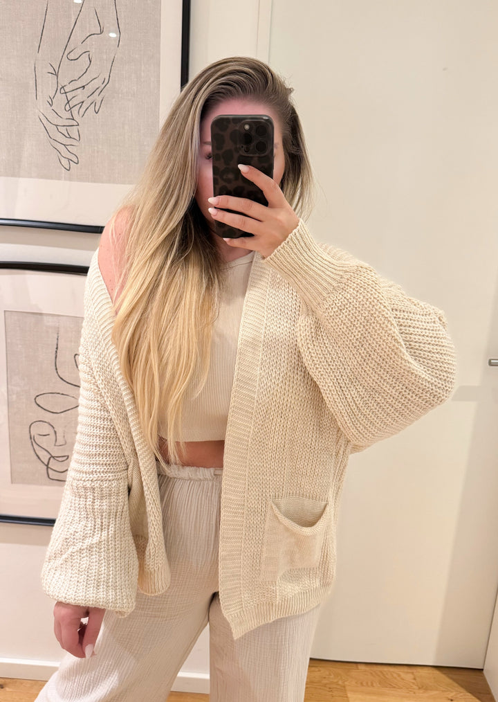OVERSIZE BASIC CARDIGAN- versch. Farben