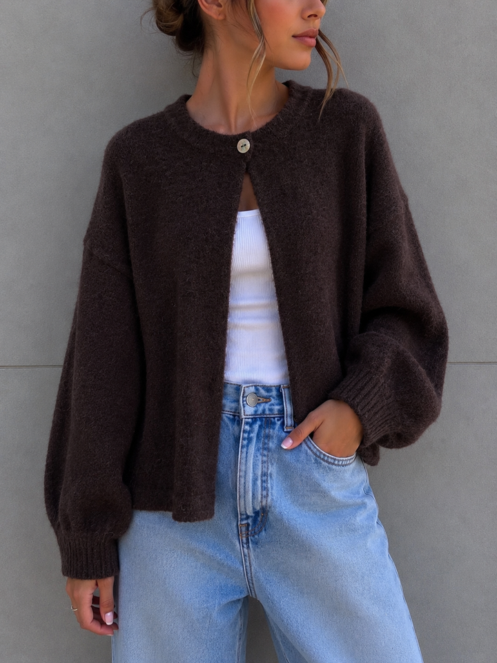LOCKERE STRICKJACKE SHELLY - versch. Farben