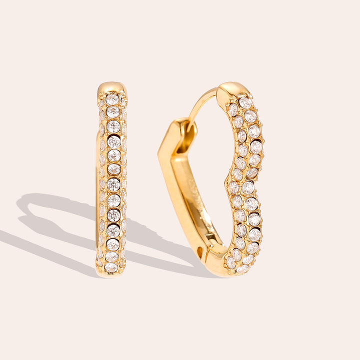 VALENTINE HERZ OHRRINGE - gold - vergoldet