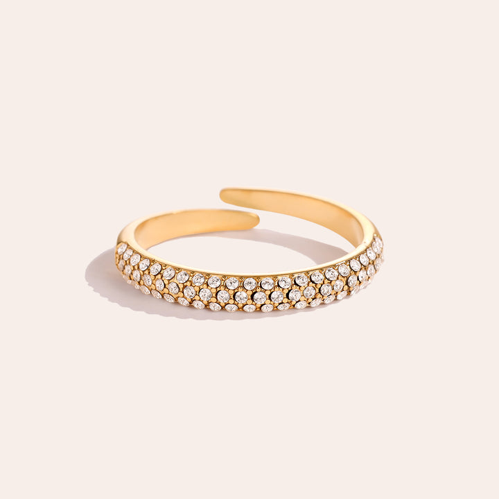 MINI DIAMOND RING - vergoldet - verstellbar