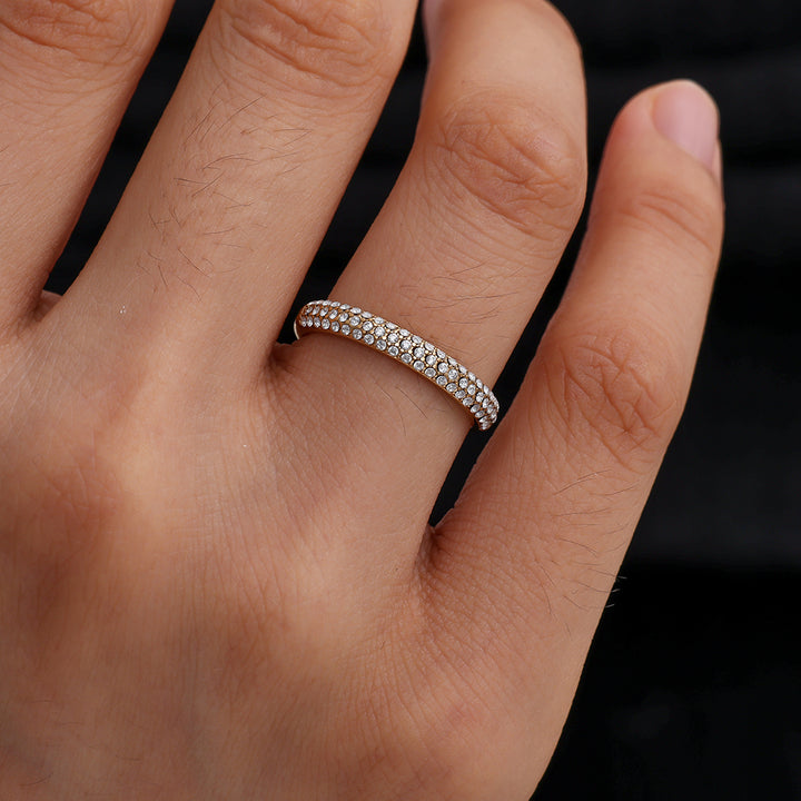 MINI DIAMOND RING - vergoldet - verstellbar